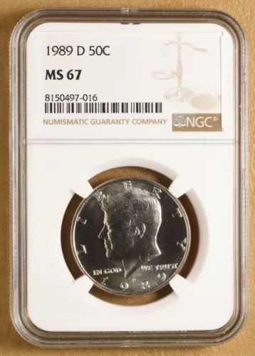 1989 D Kennedy Half Dollar NGC MS67