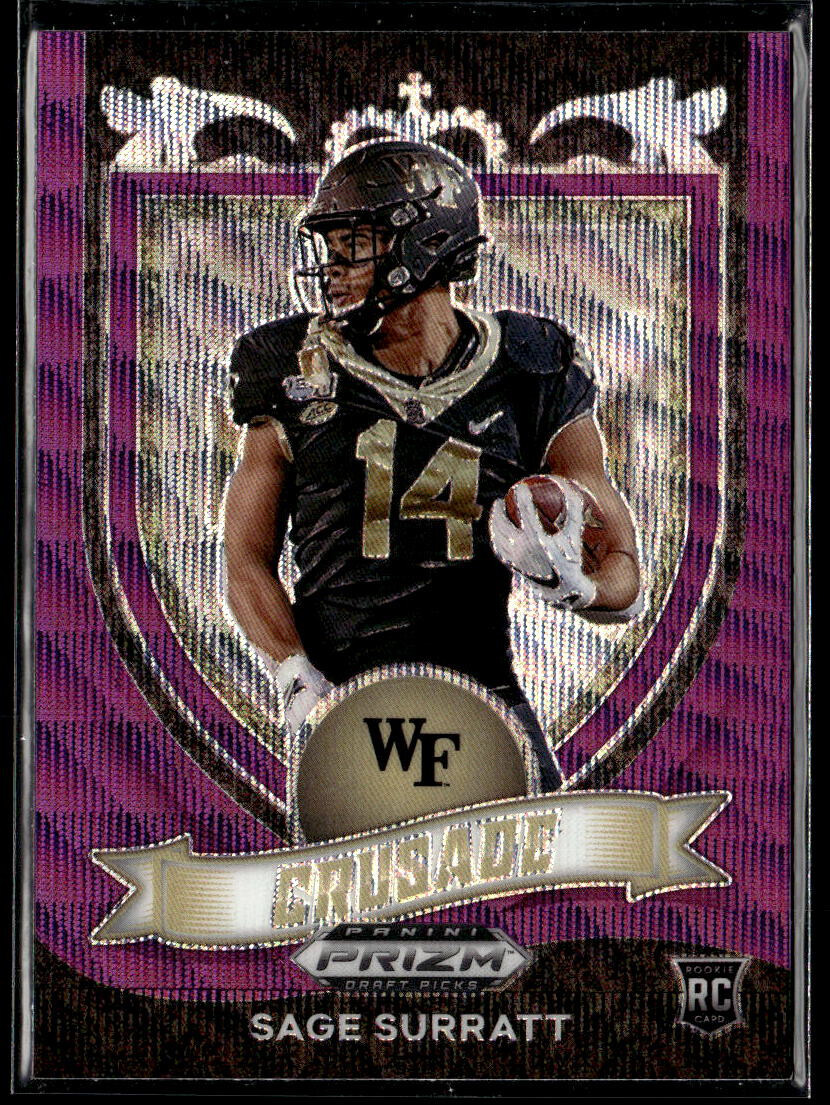 2021 Panini Prizm Draft Picks Crusade Purple Wave Rookie Sage Surratt #177