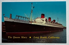 1967 Ship Postcard RMS Queen Mary Long Beach California ocean liner steamship