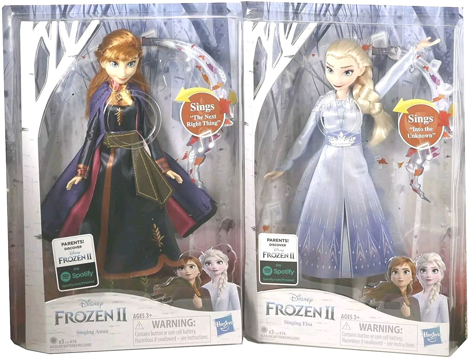 Disney Frozen 2  Light Up Singing Elsa and Anna Doll - Set of 2