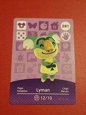 LYMAN ANIMAL CROSSING AMIIBO SERIES 3 CARD #281 TRACKED AU POST geniuine