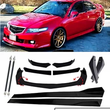 For Acura TSX Sedan Front Bumper Lip Spoiler Splitter Rear Lip Side Skirt Body