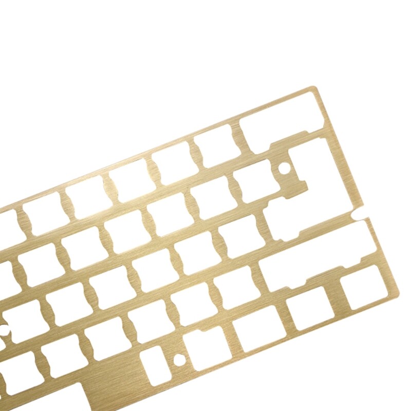60% Mechanical Keyboard Brass Plate with 2U and 2.25U Split Positioning for Enhanced Typing Experience and Durability