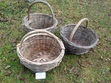 4572 ANTICHI CESTI VIMINI CONTADINI RACCOLTA FRUTTA ARREDAMENTO D’EPOCA