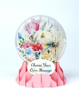 3d Snow Globe - Watercolor Bouquet - All Occasion Card on sale 3d Snow Globe - Watercolor Bouquet - All Occasion Card on sale