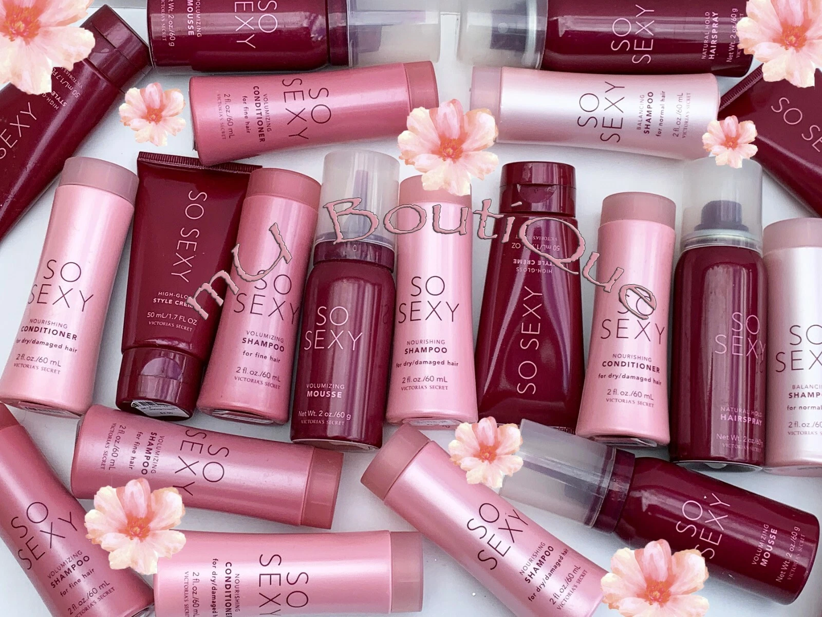NEW VICTORIAS SECRET SO SEXY MINI TRAVEL HAIR SHAMPOO CONDITIONER SERUM MOUSSE