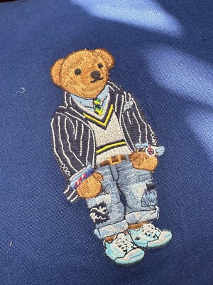 NWT Polo Ralph Lauren BEAR 20”x20” PILLOW Green & Blue | eBay