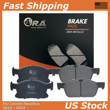 Front Disc Brake Pads for 2022 2023 Lincoln NAUTILUS with Solid Rotors ONLY