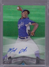 2014 Bowman Platinum Prospect Auto Green Refractors Miguel Almonte 371/399