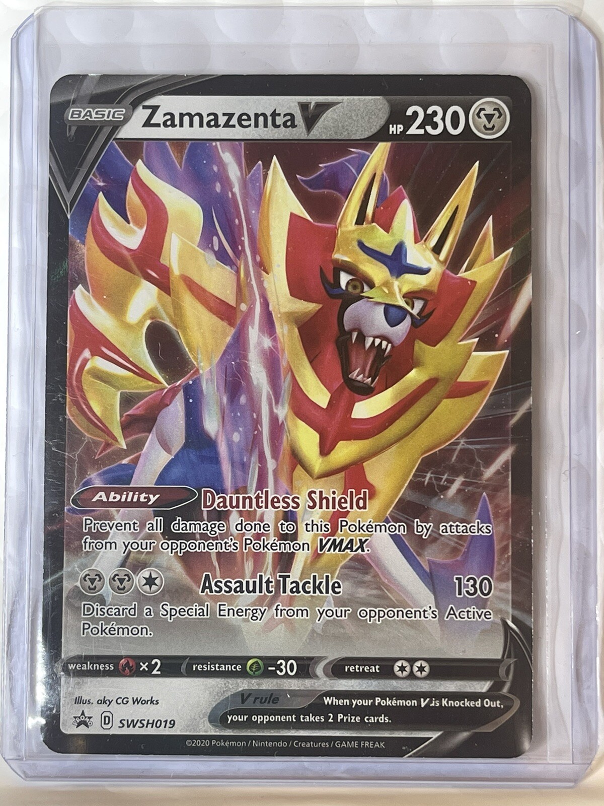 Pokémon TCG Zamazenta V SWSH Black Star Promo SWSH019 Holo Promo