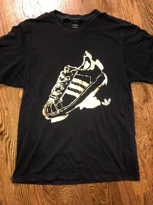 adidas gold foil t shirt