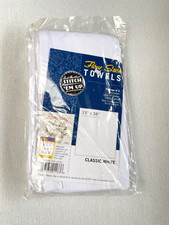 Aunt Martha's White Flour Sack Cotton Dish Towels 33" x 38"  -2 Per Pack