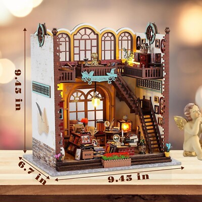 Quanquer Miniaturhaus Bausatz: Magic Book Store 100% NEU, Full Set