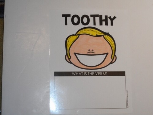 Educational Parts Of Speech Verbs Activity Set Primary Level Laminated Brand New - Picture 7 of 11