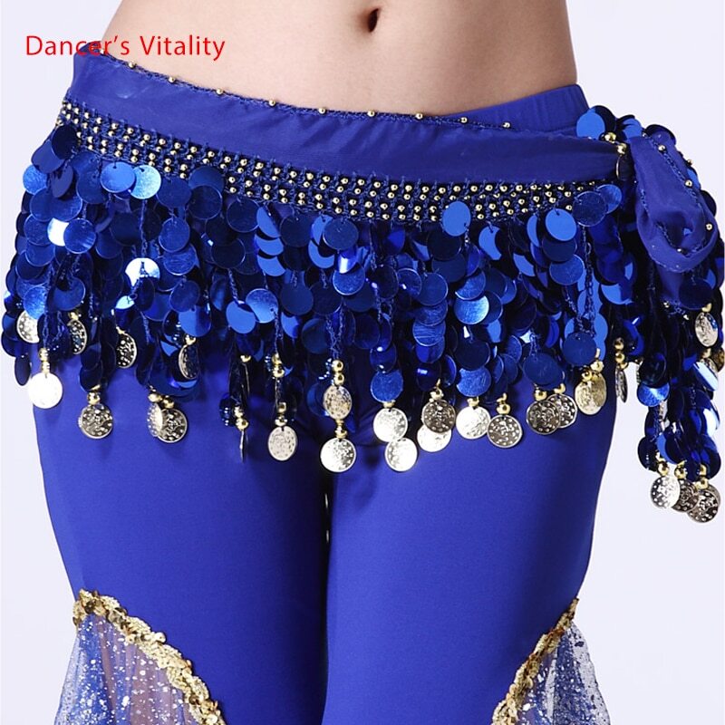 Belly Dance Belt Costumes Sequins Tassel Belly Dance Hip Scarf for Women  Belly