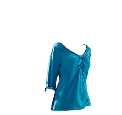 TCM Tchibo Damen Shirt mit 3/4- Ärmeln Top Bluse Baumwoll-Viscose S 36/38