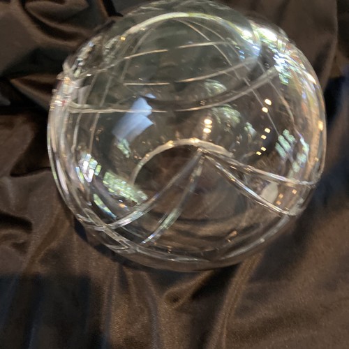 Vintage Lead Crystal Clear Rose Bowl 24% pbo Hand Cut Czech Republic - Picture 4 of 6