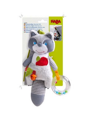 HABA Stoffpuppe Entdeckerfigur Waschbär Stofftier Kuscheltier Spielzeug Kinder