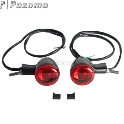 LED Bullet Rear Brake Lamp Tail Lights For Harley Sportster XL883