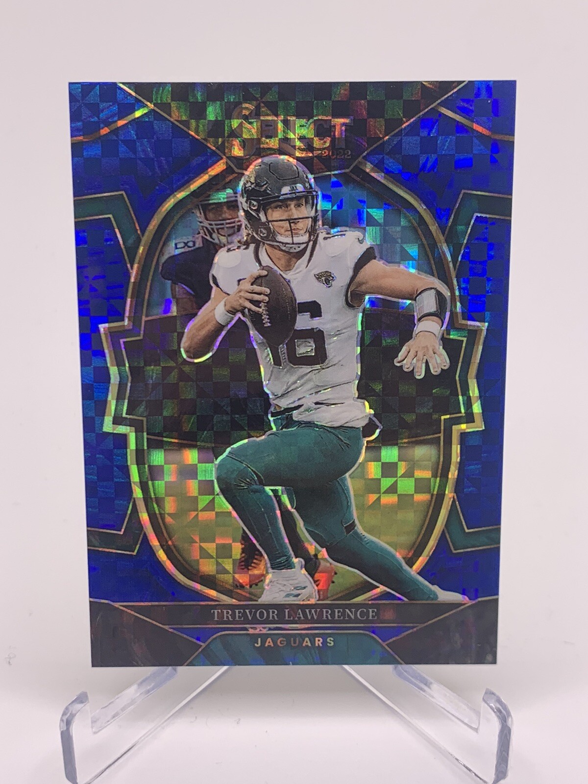 2022 Panini Select Trevor Lawrence Premier Blue Prizm 145/149 Jaguars