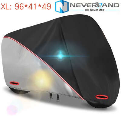 NEVERLAND Motorcycle Cover Sun UV Snow Dust Waterproof Outdoor Protector 190T