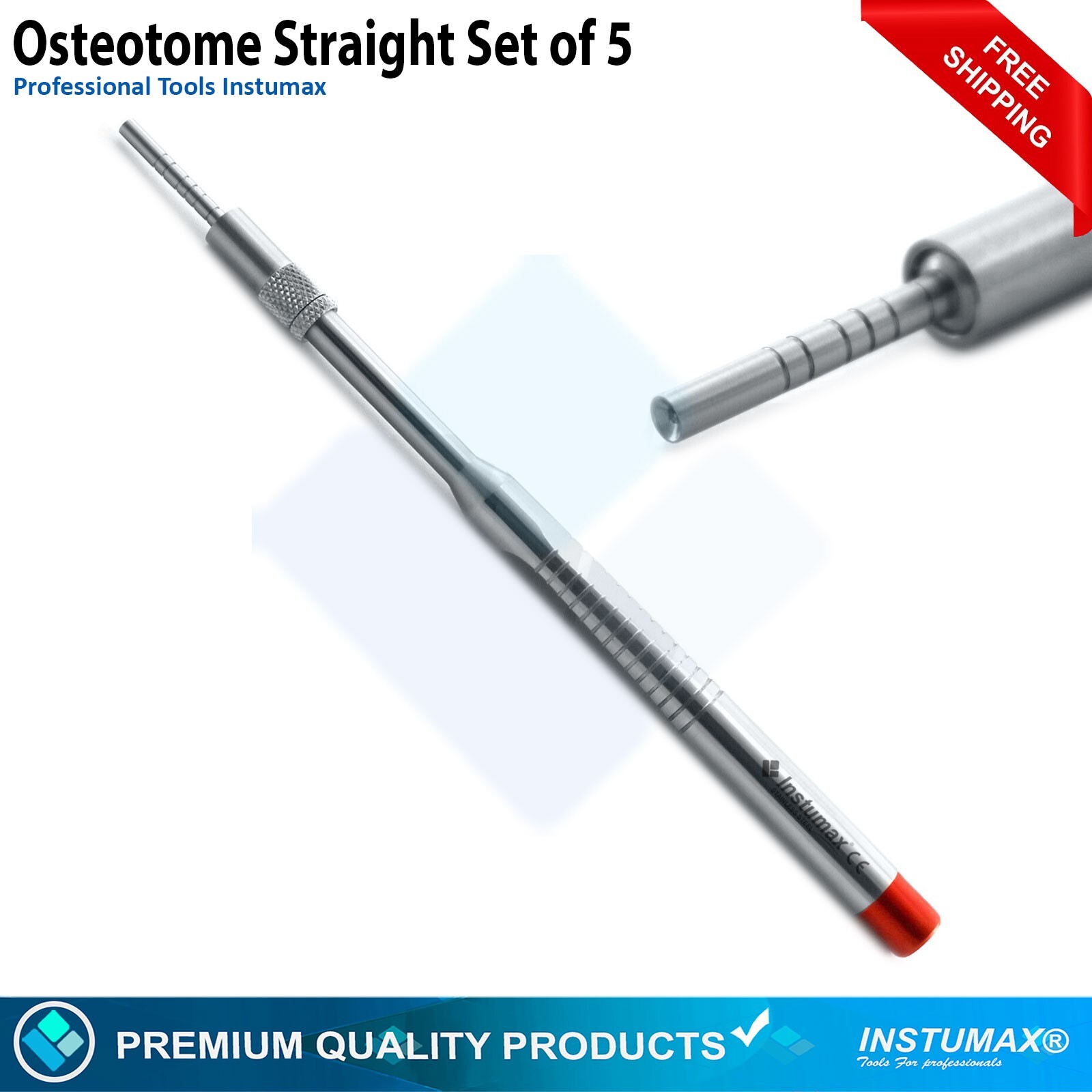 4-Piece Cottle Osteotome Set - ENT & Dental Surgical Instruments, German Grade Steel