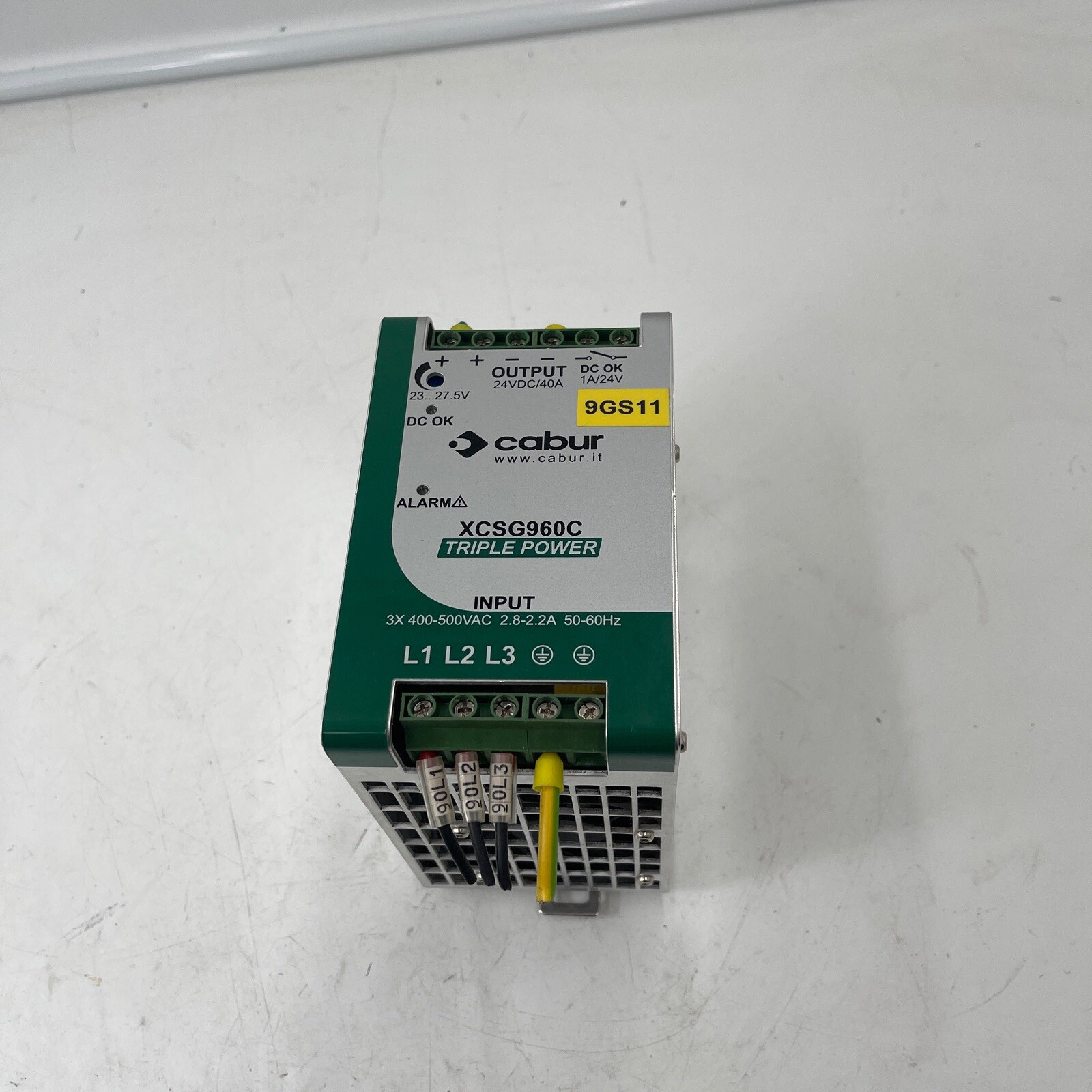 Cabur XCSG960C 3x 400-500 VAC,  24VDC Output 3 Phase Triple Power Supply Used