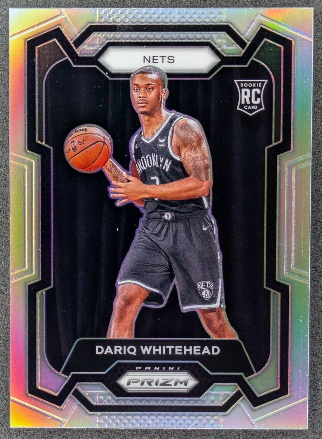 2023-24 Panini Prizm Silver #175 Dariq Whitehead (RC) Nets Rookie