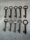 Fantastic Rustic Set Of   10 Antiques French Wrought Iron Keys 2 1/2“ Long #2 — photo 3