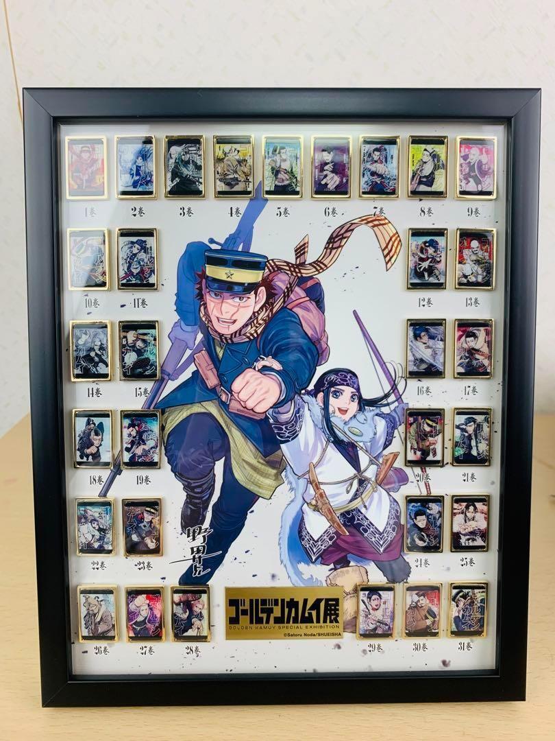 Golden Kamuy Pin Badge Sugimoto Asirpa Rare Exhibition Complete Set Framed