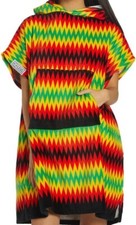 Leus Poncho Ziggy Striped Beach Towel Hoodie Small NWT's Free Shipping