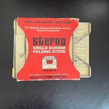 Small Sterno Stove Camping Hiking Boat Back Yard Boiling Water VINTAGE Portable