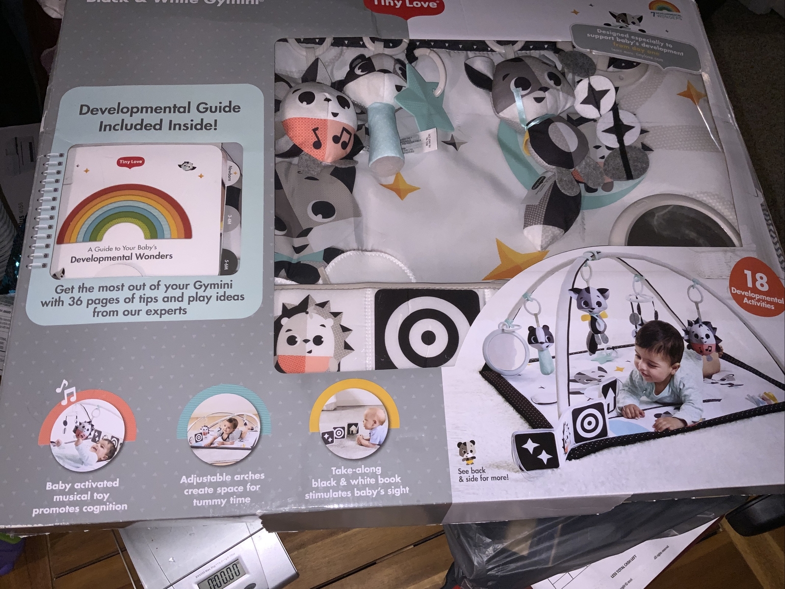 tiny love magical tales black & white gymini activity gym