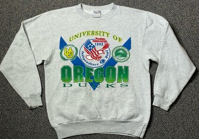Vintage University of Oregon DUCKS Crewneck Football Independence Bowl 1992 Rare