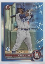 2022 Bowman 1st Edition Blue Foil 126/150 Jorbit Vivas #BPPF-24 7c7