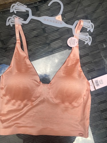 NEW DANSKIN PEACH BRALETTE - INVISIBLE SUPPORT-REMOVEABLE CUPS-NON-WIRED- SMALL - Picture 10 of 19