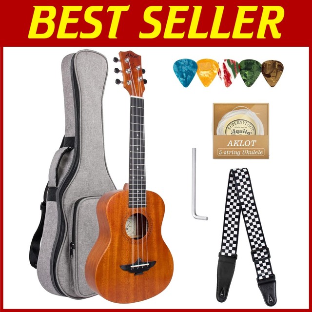 Tenor Ukulele 5-String Professionnels de sac à dos en acajou solide