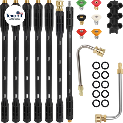 #ad Upgraded Pressure Washer Extension WandUp to 115In4000 PSI Gutter Cleaner Atta $62.57