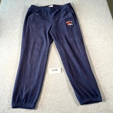 NFL Denver Broncos Fleece Sweatpants Mens Large Navy Blue Tapered Leg Casual