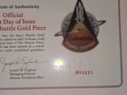 Official First Day Of Issue Space Shuttle .61 Grams Of 12K Gold, Serial #004418 — photo 5
