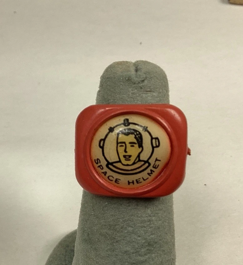 Casque D'astronaute Space Toys Rouge J & L Randall Ltd Années 1950 Figurine Vintage