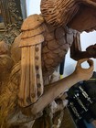 Hand Carved Wood Statue St. George Burlwood Base Missing Spear/staff  — photo 8