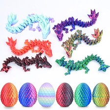 3D Printed Dragon Egg 6 Pack, Fidget Toys Kid, 3D Printed Animals Small 3D Print