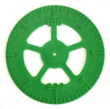 Engine Timing Degree Wheel 6.75" Diameter - Green Plastic Starcycle SCP-TDG-GN