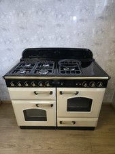  Gas Rangemaster Classic 110 Range Cooker In Cream/ Brass, ED376, See All Items 