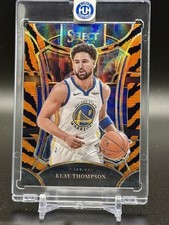 2023-24 Panini Select Klay Thompson Tiger Stripes Prizm Mezzanine #398 Warriors