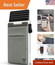Luxury Pop Up Wallet for Men - Slim Metal Card Holder with Quick Access Function