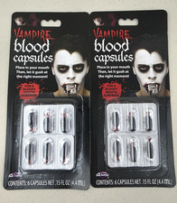 Vampire Blood Capsules Set of 12 for Adult Halloween Costume Bloody Horror Prank