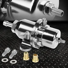 FOR HONDA ACURA B16 B18 F20 BOLT-ON ADJUSTABLE FUEL PRESSURE REGULATOR SILVER