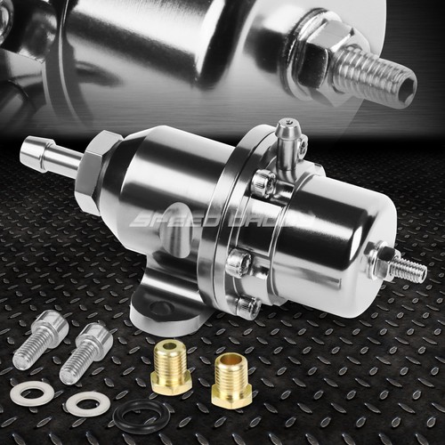 FOR HONDA ACURA B16 B18 F20 BOLT-ON ADJUSTABLE FUEL PRESSURE REGULATOR SILVER - 第 1/5 張圖片